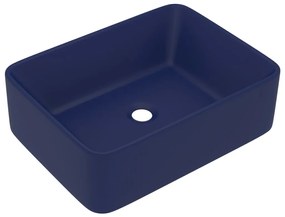 vidaXL Wastafel 41x30x12 cm keramiek mat donkerblauw