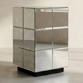 Bijzettafel Zilveren Tegel - 30 X 30cm.