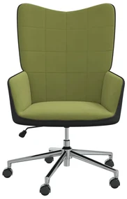 vidaXL Relaxstoel fluweel en PVC lichtgroen