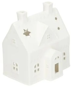 Waxinelichthouder, huisje koekeman, porselein