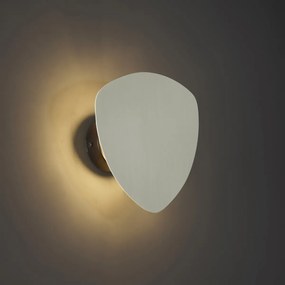 Design wandlamp beige organisch 20 cm 2-lichts - Pulley