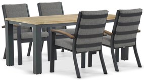 Tuinset 4 personen 180 cm Aluminium Grijs Osmen Midura/Veneto