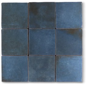 Hoogglans Handvorm Wandtegel 13x13 Cm Arlington Virginia Blauw RBT98