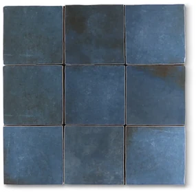 Hoogglans Handvorm Wandtegel 13x13 Cm Arlington Virginia Blauw RBT98