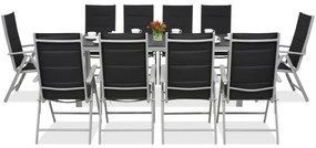 Garden Point aluminium tuinmeubelen met grote Polywood Verona tafel voor 10 personen