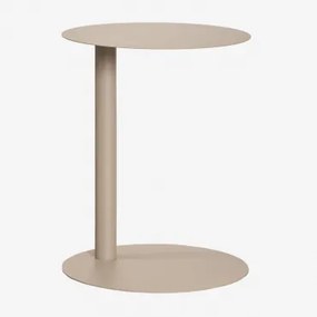 Ronde Bijzettafel Voor De Tuin Ø40 Cm Van Staal Yannik Moka Bruin - Sklum