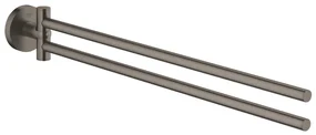 GROHE Essentials Handdoekhouder - 45cm - dubbel - draaibaar - brushed hard graphite 40371al1
