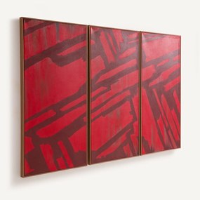 Set van 3 schilderijen, handgeschilderd, Palim