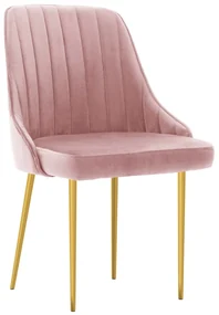 vidaXL Eetkamerstoelen 4 st fluweel roze
