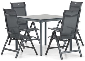 Tuinset 4 personen 90 cm Aluminium/textileen Grijs Hartman Alice/Cesar