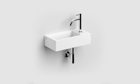 Clou Flush 3 fontein solid surface 36cm rechts wit mat