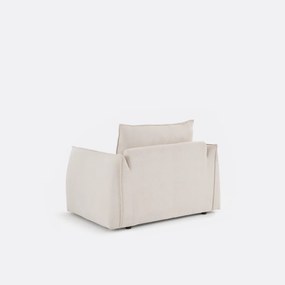 Rechte, uitklapbare fauteuil, 1-zits, van fijn geribd fluweel, TIKI