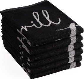 Keukendoek grill master– 6 stuks – 50×50 – zwart