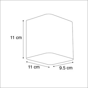 Buitenlamp Moderne wandlamp antraciet incl. LED IP54 vierkant - Evi Modern IP54 Buitenverlichting