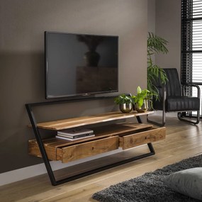 TV-meubel Industrieel Acacia Hout - 140x35x62cm.