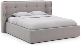 Goossens Gestoffeerd Bedframe Canon, 160 x 200 cm met storage, met 2x lattenbodem
