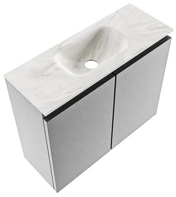 Mondiaz Ture DLux toiletmeubel 60cm plata met wastafel ostra midden zonder kraangat