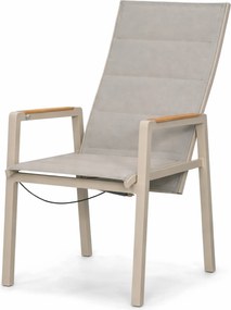 Tuinset 4 personen 160 cm Aluminium Taupe Lifestyle Garden Furniture Essence/Creta