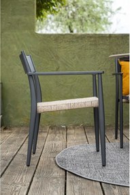 Garden Impressions Lily tuinstoel donker grijs - 2 stuks