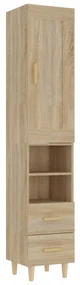 vidaXL Hoge kast 35x34x180 cm bewerkt hout sonoma eikenkleurig