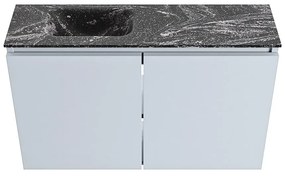Mondiaz Ture DLux toiletmeubel 80cm clay met wastafel lava links met kraangat