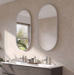 Ben Vita ovale spiegel 50x100 cm Mat Wit