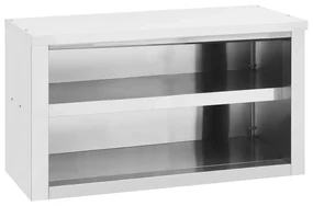 vidaXL Keukenwandkast 90x40x50 cm roestvrij staal