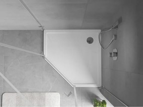 Mexen Flow kwadrant douchebak slim 90 x 90 cm, wit glans - 46P109090