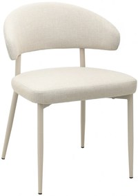 IRIS Beige (stof Basel 24) / grijs-beige frame (kashmir) – MODERNE GESTOFFEERDE STOEL VOOR WOONKAMER/EETKAMER BOHO