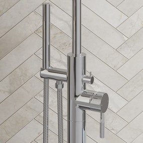 Saniclear Talpa Curved vrijstaande badkraan chroom