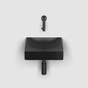 Clou Vale keramische fontein 28cm zonder kraangat zwart mat