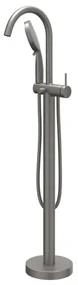 IVY Nexus Badthermostaatkraan - opbouw - cooltouch - met cascade uitloop - Geborsteld metal black PVD 6303056