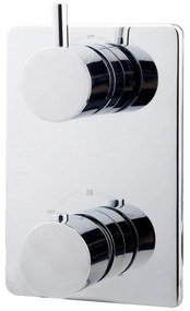 Wiesbaden Caral afbouwdeel thermostatisch 2 weg chroom OUTLET 29.2510