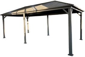 Metalen tuinhuis Sardinia 3x6 Tuinpunt antraciet