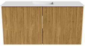 Mondiaz Joya 80cm toiletmeubel oak met wastafel faye midden 1 kraangat talc