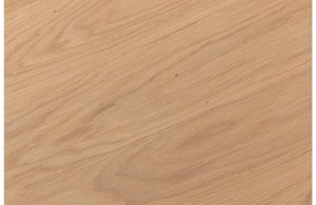 Goossens Excellent Salontafel Ferris rond, hout eiken blank, elegant chic, 60 x 37 x 60 cm