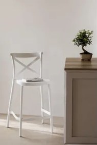 Stapelbare Hoge Kruk Van Polypropyleen Otax Wit & ↑65 Cm - Sklum