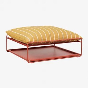 Amaro Opvouwbare Tuinpoef Tot Bijzettafel Honing Geel - Rood – Klei - Sklum