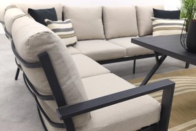 Sergio lounge dining set met stoel - Carbon/Desert - 3-delig links