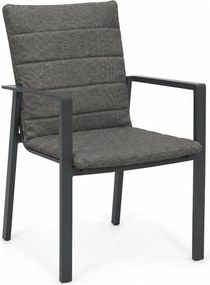 Tuinstoel Aluminium Grijs-antraciet Lifestyle Garden Furniture Timo antraciet/dark grey