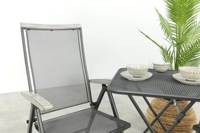 Balero inklapbare balkonset 3-delig strekmetaal 60x60 cm. - Antraciet