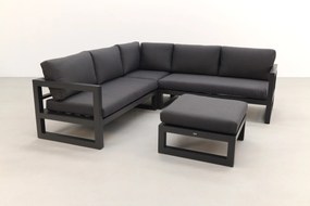 Divan aluminium loungeset - hoekbank - antraciet
