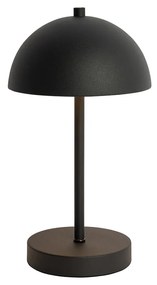 Set van 2 buiten tafellampen mushroom zwart oplaadbaar - Keira