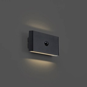 Wandlamp zwart lux sensor magnetisch incl. LED oplaadbaar - Batt