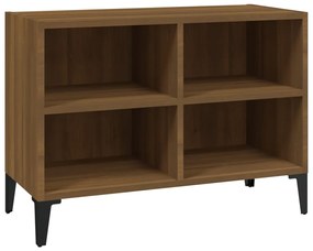 vidaXL Tv-meubel met metalen poten 69,5x30x50 cm bruineikenkleurig