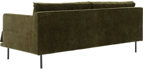 Goossens Bank Luxor groen, stof, 3-zits, modern design