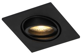 Set van 6 Moderne inbouwspot zwart verstelbaar - Club