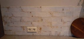 Hoogglans Wandtegel 7.5x30 Cm Roesttint Beige A171
