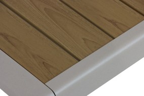 Stoel en Bank Loungeset 5 personen Aluminium/Polywood (teakfinish) Taupe  Lifestyle Garden Furniture Lezo