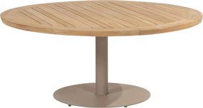 Saba low dining teak tafel 160ØxH69 cm met latte onderstel Taste 4SO